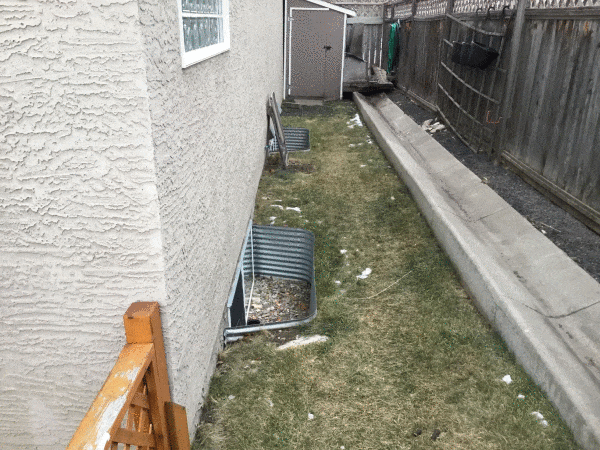 Overland Drainage in a Side Yard